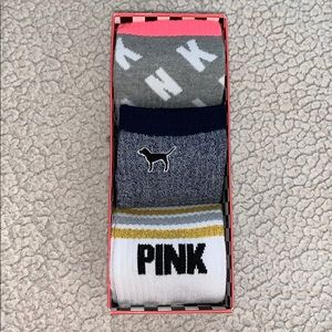 PINK Crew Socks Pack of 3
